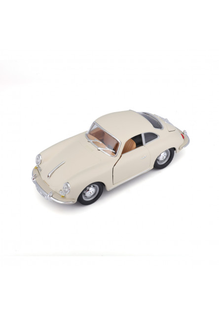 Bburago - Autá HOBBY, Porsche 356B Coupe (1961), krémové, 1:24