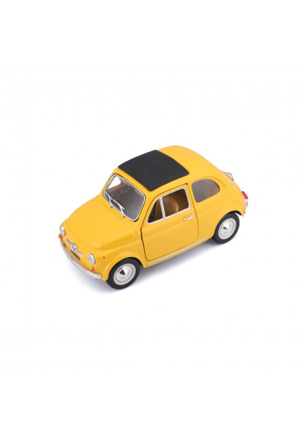 Bburago - Autá HOBBY, Fiat 500F (1965), žltá, 1:24