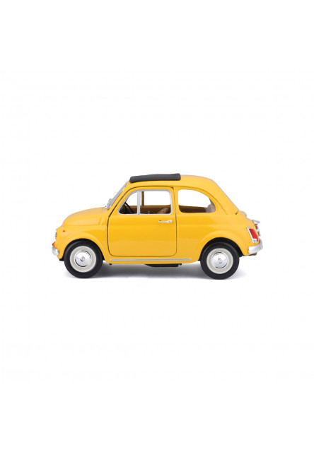 Bburago - Autá HOBBY, Fiat 500F (1965), žltá, 1:24