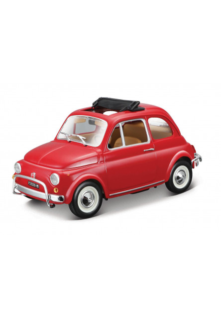 Bburago - Autá HOBBY, Fiat 500L (1968), červená, 1:24