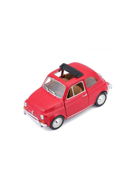 Bburago - Autá HOBBY, Fiat 500L (1968), červená, 1:24