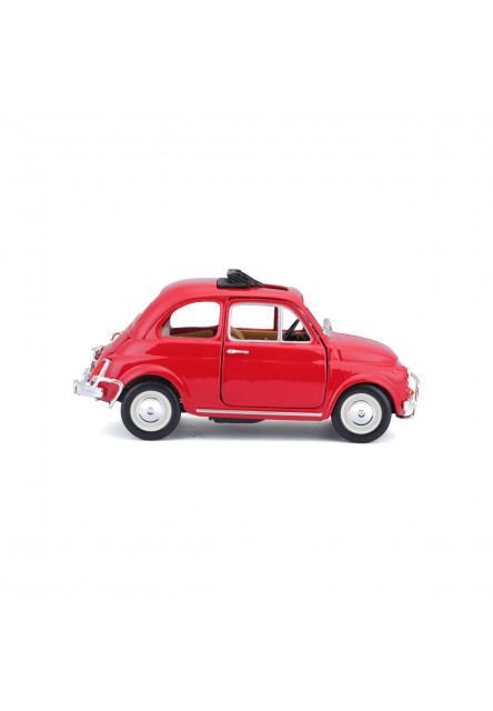 Bburago - Autá HOBBY, Fiat 500L (1968), červená, 1:24