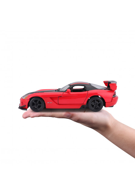 Bburago - Autá HOBBY, Dodge Viper SRT 10 ACR, červeno-čierna, 1:24