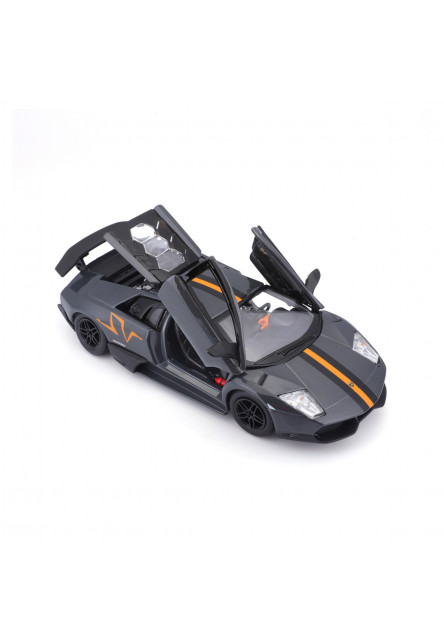 Bburago - Autá  HOBBY, Murciélago LP 670-4 SV China Limited Edition, metal šedá, 1:24