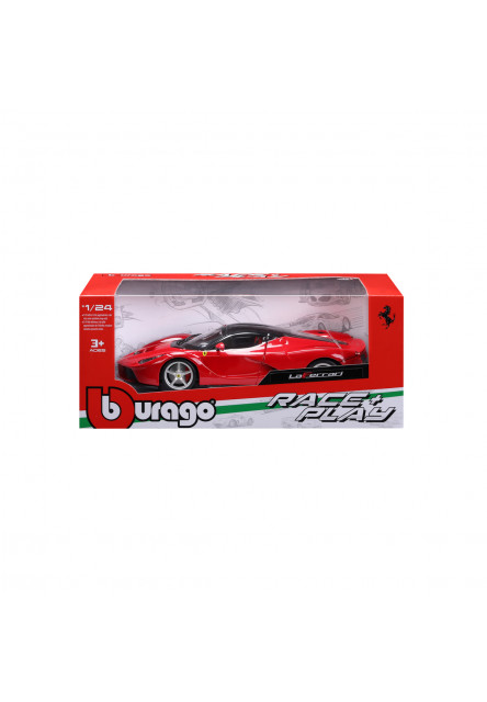 Bburago - RACE+PLAY, Ferrari LaFerrari, červená, 1:24