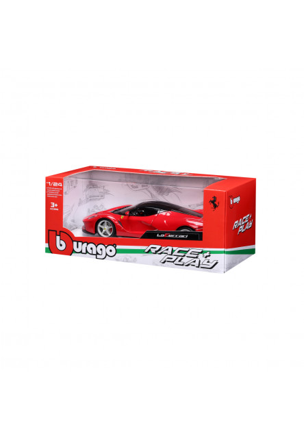 Bburago - RACE+PLAY, Ferrari LaFerrari, červená, 1:24