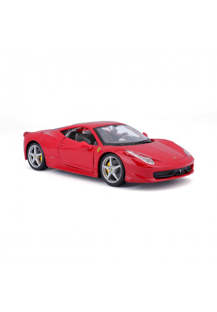 Bburago - RACE+PLAY, Ferrari 458 Italia, červená, 1:24