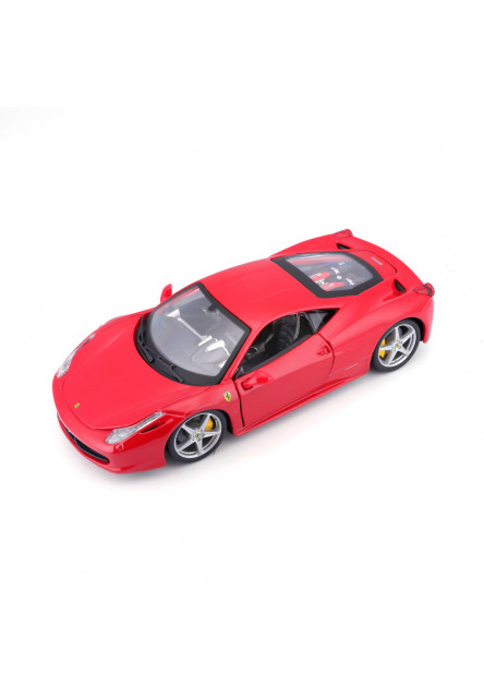 Bburago - RACE+PLAY, Ferrari 458 Italia, červená, 1:24