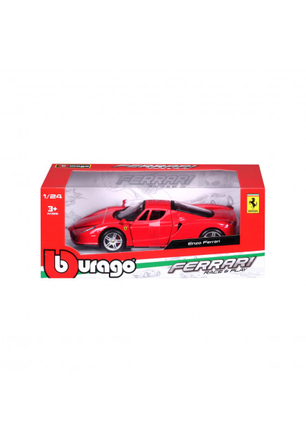 Bburago - RACE+PLAY, Enzo Ferrari, červená, 1:24
