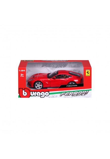 Bburago - RACE+PLAY, Ferrari F12berlinetta, červená, 1:24