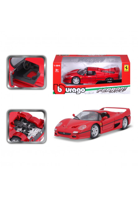 Bburago - RACE+PLAY, Ferrari F50, červená, 1:24