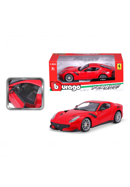 Bburago - RACE+PLAY, Ferrari F12tdf, červená, 1:24