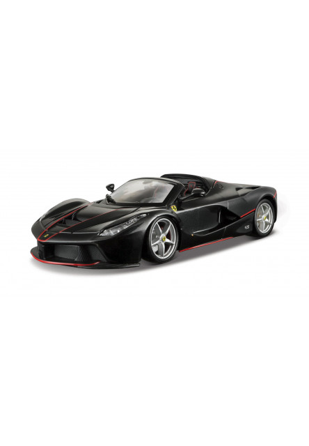 Bburago - RACE+PLAY, Ferrari LaFerrari Aperta, čierna metalíza, 1:24