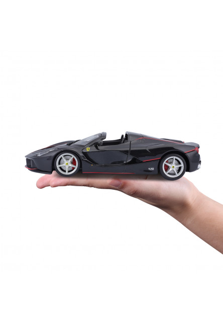 Bburago - RACE+PLAY, Ferrari LaFerrari Aperta, čierna metalíza, 1:24