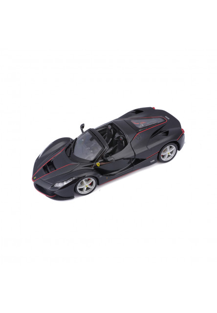 Bburago - RACE+PLAY, Ferrari LaFerrari Aperta, čierna metalíza, 1:24