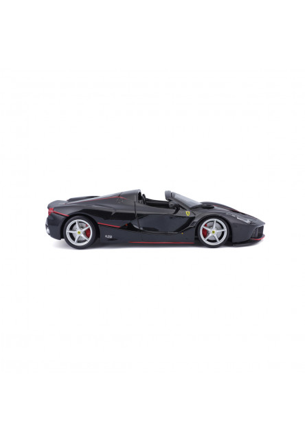 Bburago - RACE+PLAY, Ferrari LaFerrari Aperta, čierna metalíza, 1:24