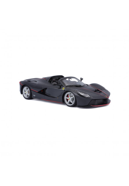Bburago - RACE+PLAY, Ferrari LaFerrari Aperta, čierna metalíza, 1:24