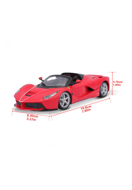 Bburago - RACE+PLAY, Ferrari LaFerrari Aperta, červená, 1:24