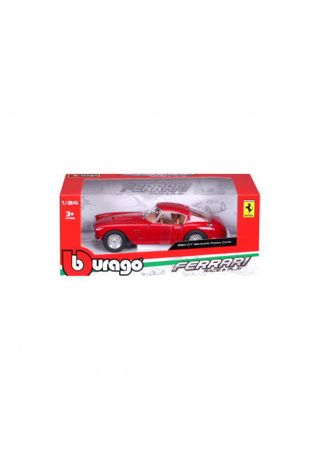 Bburago - RACE + PLAY, Ferrari 250 GT Berlinetta Passo Corto, červená, 1:24