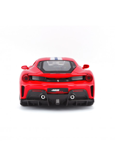Bburago - RACE+PLAY Ferrari 488 Pista, červená, 1:24