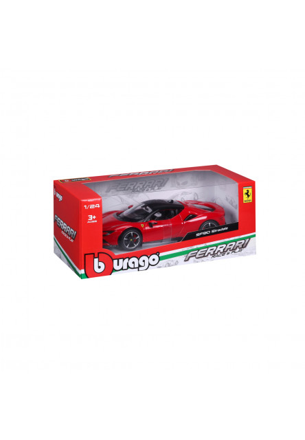 Bburago - RACE+PLAY, Ferrari SF90 Stradale, červená, 1:24