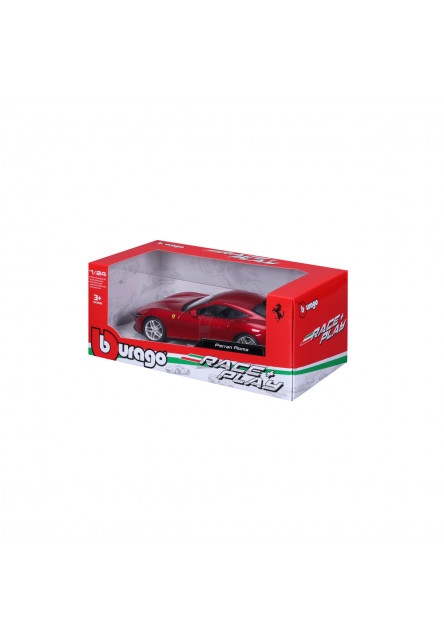 Bburago - RACE+PLAY, Ferrari Roma, červená, 1:24