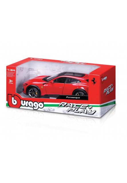 Bburago - RACE+PLAY, Ferrari Purosangue, červená, 1:24