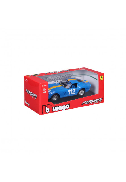 Bburago - RACING, FERRARI 250 GTO, modrá, 1:24