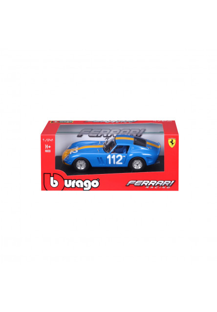 Bburago - RACING, FERRARI 250 GTO, modrá, 1:24
