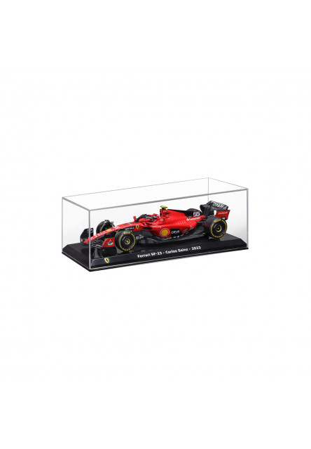 Bburago - RACING, FERRARI, Scuderia SF-23 (2023) dekoratívnej krabičke, #55 Carlos Sainz, 1:24