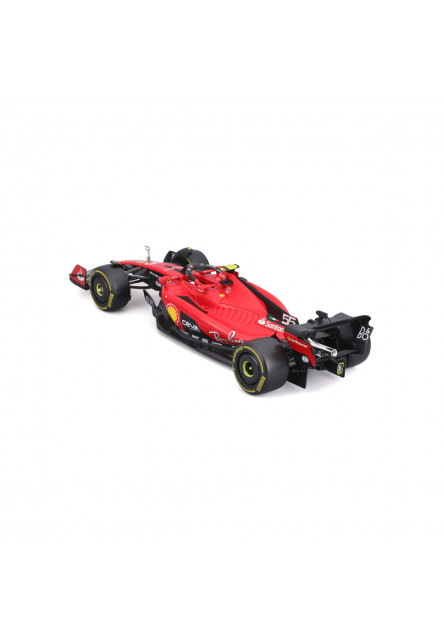 Bburago - FORMULA RACING, F1 Ferrari SF-23 (2023) s figúrkou jazdca, #55 Carlos Sainz, 1:24