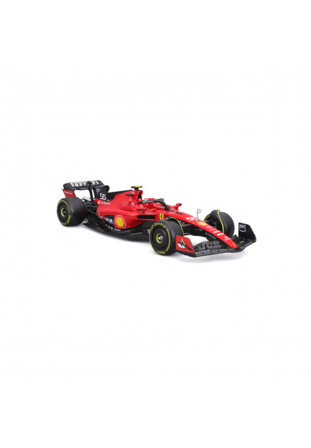 Bburago - FORMULA RACING, F1 Ferrari SF-23 (2023) s figúrkou jazdca, #55 Carlos Sainz, 1:24