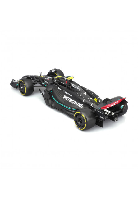 Bburago - RACE Formula 1 s figúrkou jazdca, Mercedes-AMG W14 E Performance (2023) #44 Hamilton, 1:24