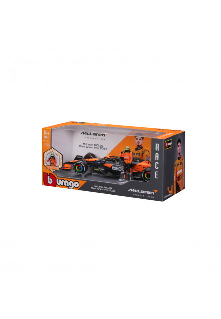 Bburago - RACE Formula F1, McLaren F1 Team MCL38 (2024), 4 Lando Norris, 1:24