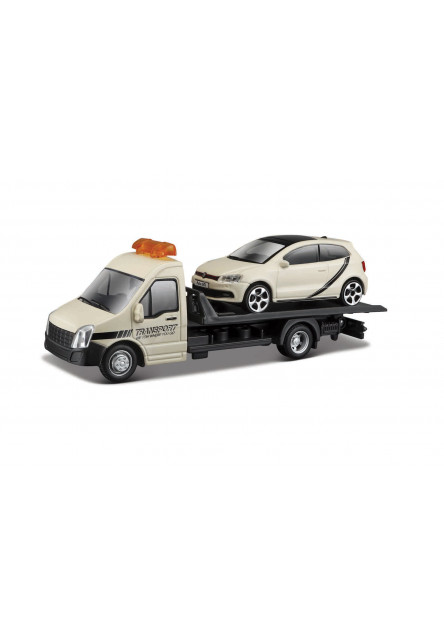 Bburago - Flatbed Transort a Tow Truck, Street Fire, 1:43, assort