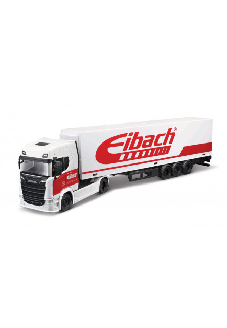 Bburago - Haulers with trailer, Scania 770 S/Trailer, biela, 1:43
