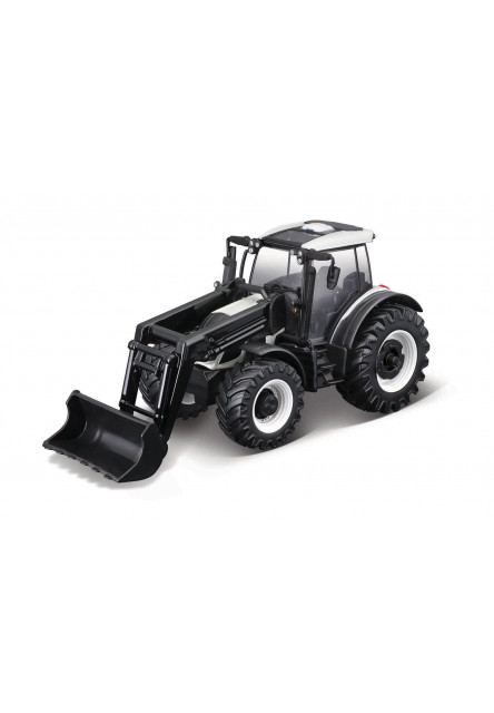 Bburago - FarmLand, Traktor s predným nakladačom na zotrvačník, 10cm, assort