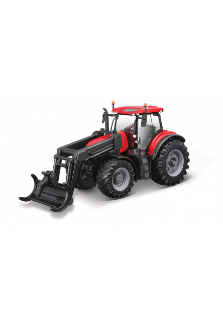 Bburago - FarmLand, Traktor s predným nakladačom na zotrvačník, 10cm, assort