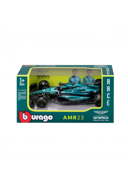 Bburago - RACE Formula F1, Team Aston Martin AMR23 (2023), #18 Lance Stroll, 1:43