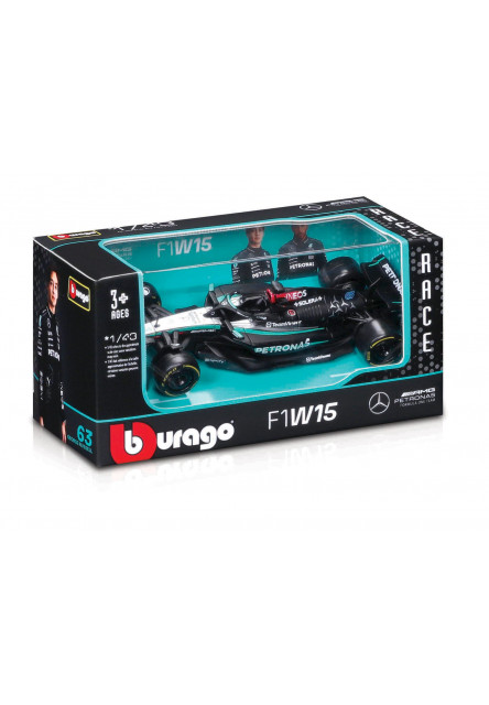 Bburago - RACE Formula F1, Team Mercedes-AMG Petronas W15 (2024), #63 George Russell, 1:43