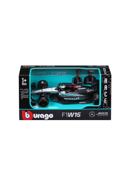 Bburago - RACE Formula F1, Team Mercedes-AMG Petronas W15 (2024), #63 George Russell, 1:43