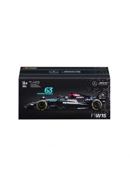 Bburago - RACE Formula F1, Mercedes-AMG F1 W15 Petronas (2024), 63 George Russell, 1:43