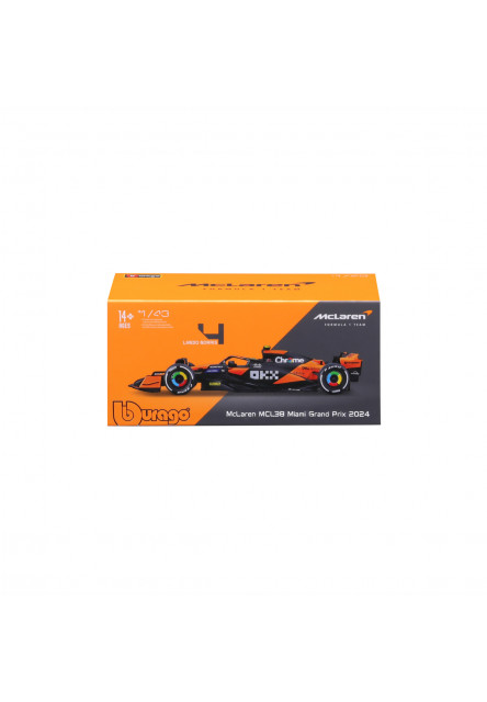 Bburago - RACE Formula F1, McLaren F1 Team MCL38 (2024), 4 Lando Norris, 1:43
