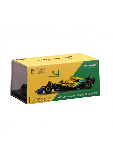 Bburago - RACE Formula F1, McLaren F1 Team MCL38 (2024), 4 Senna Edition, 1:43