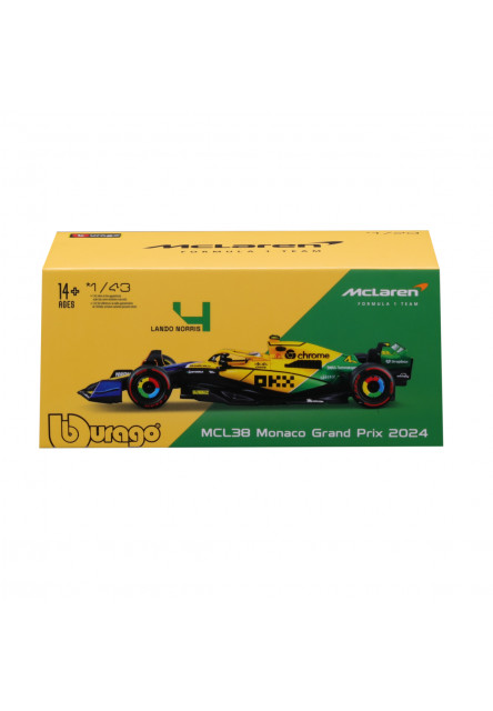 Bburago - RACE Formula F1, McLaren F1 Team MCL38 (2024), 4 Senna Edition, 1:43