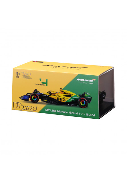 Bburago - RACE Formula F1, McLaren F1 Team MCL38 (2024), 4 Senna Edition, 1:43