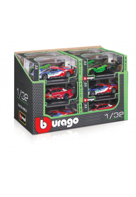 Bburago - Autá RACE, displej 12ks, 1:32, assort