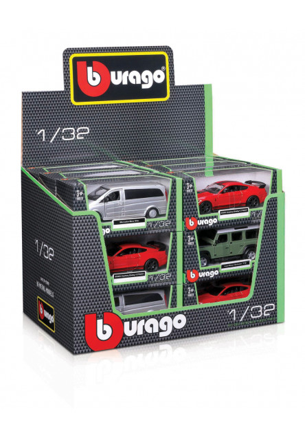 Bburago - Autá HOBBY, displej 18ks, 1:32, assort
