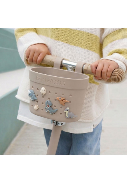 Banwood košík Pin & Ride (Faded Pink)