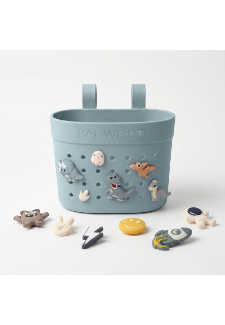 Banwood košík Pin & Ride (Ivory)